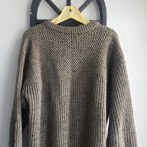 Vintage Men's Christopher Hayes L Brown and Grey Sweater Or Womens Jumper XL